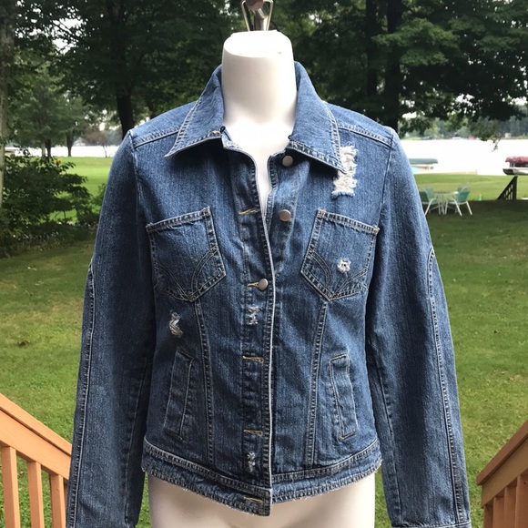 Worn denim jacket size 10 - Picture 2 of 11